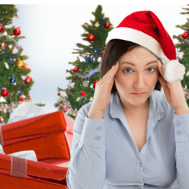 holiday stressed woman