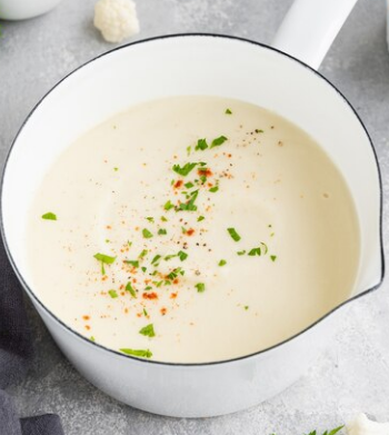 creamy cauliflower cheese soup