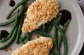 Crusted Haddock with Green Beans
