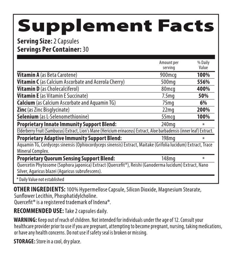 Immune supplement facts